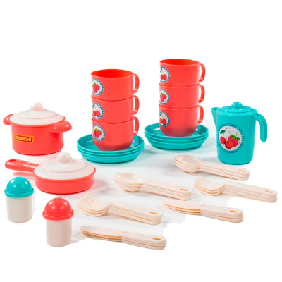 Набор детской посуды Хозяюшка на 6 персон Полесье 80158 1